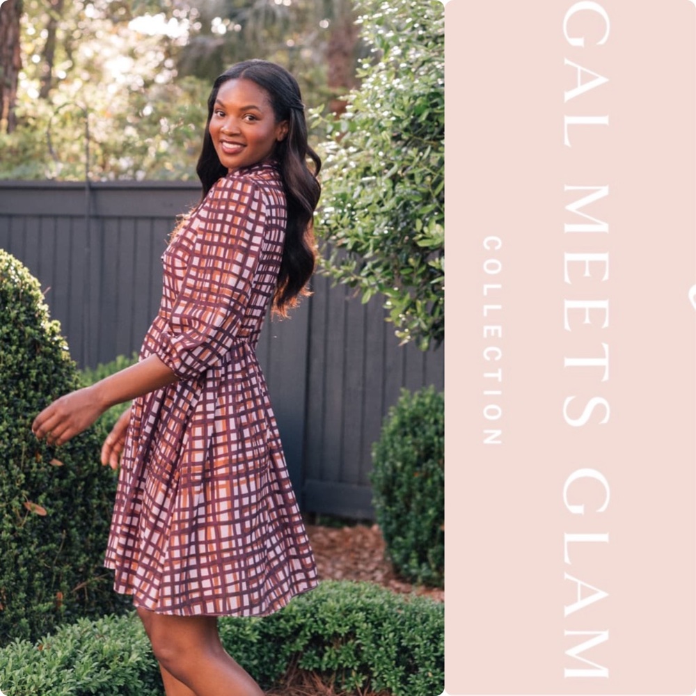 Gal Meets Glam Lindsey Tie Neck Dress